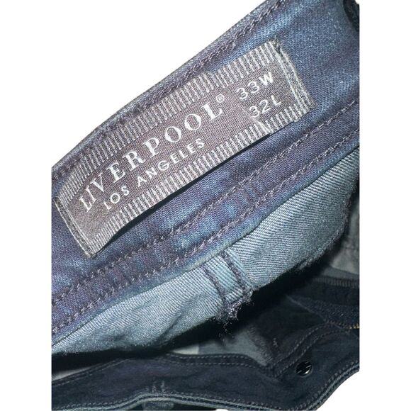 NEW WITH TAGS MEN Liverpool Los Angeles Bond Skinny Jeans in Bullet Dark wash si - Picture 6 of 6